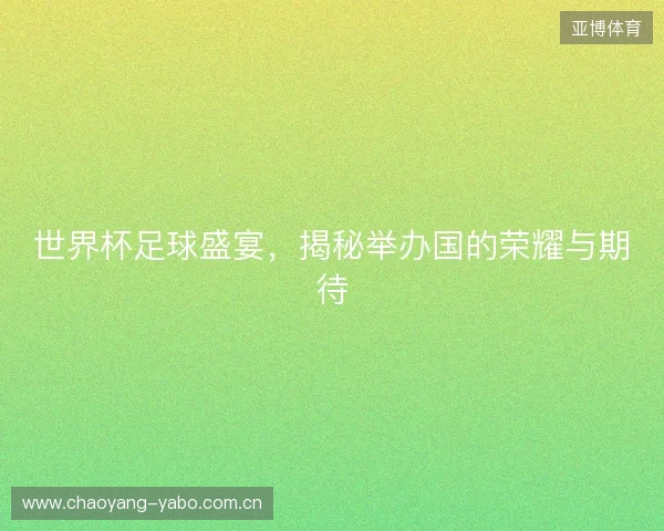 世界杯足球盛宴，揭秘举办国的荣耀与期待