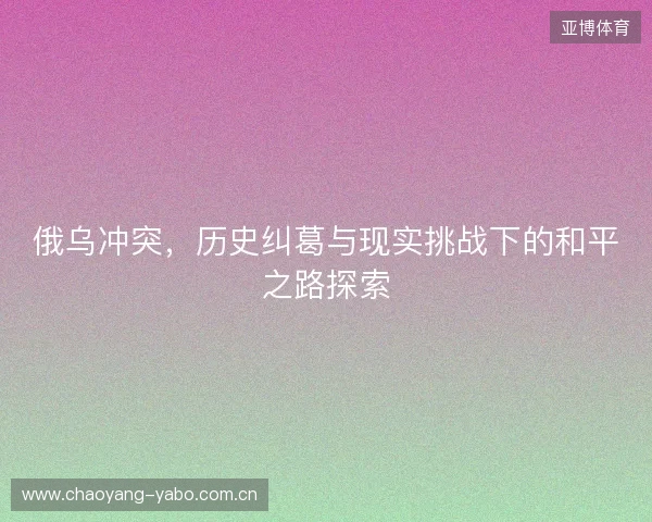 俄乌冲突，历史纠葛与现实挑战下的和平之路探索